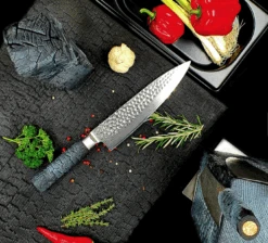 Cuttworxs Flamewood Koksmes Damaststaal VG10 -Big Green Egg Winkel cuttworxs flamewood koksmes damaststaal vg10 2