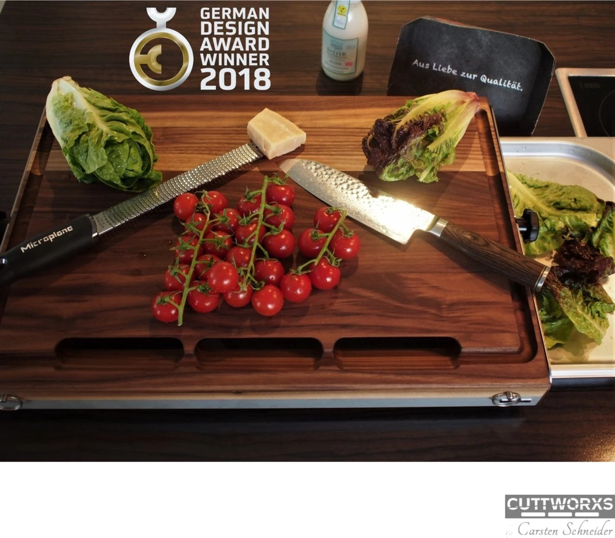 Cuttworxs Notenhouten Snijplank XL Met Sap Geul En Geïntegreerde Opvangbak 4 Cuttworxs Notenhouten Snijplank XL Met Sap Geul En Geïntegreerde Opvangbak - Afbeelding 2