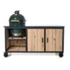 Fraaii Buitenkeukens Stalen Tafel Eiken Inferno Met Granieten Werkblad 185 X 70 X 86 -Big Green Egg Winkel fraaii buitenkeukens stalen tafel eiken inferno me