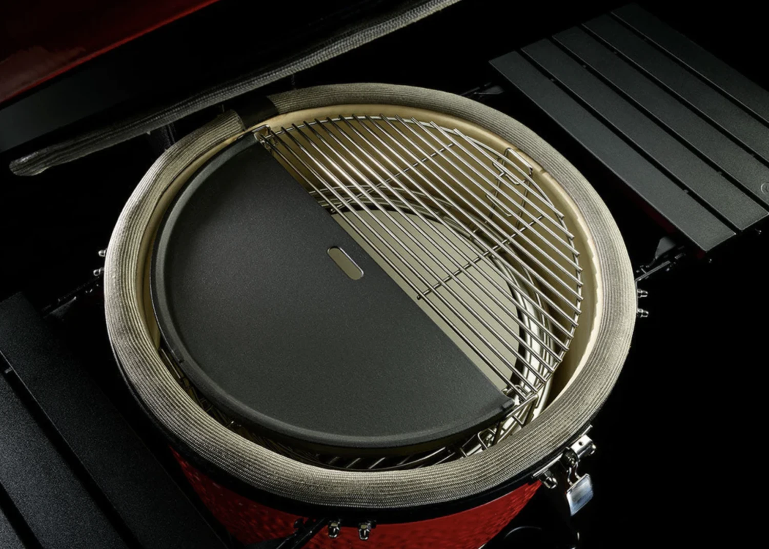 Kamado Joe Halfrond Gietijzeren Grillplaat 4 Kamado Joe Halfrond Gietijzeren Grillplaat - Afbeelding 2