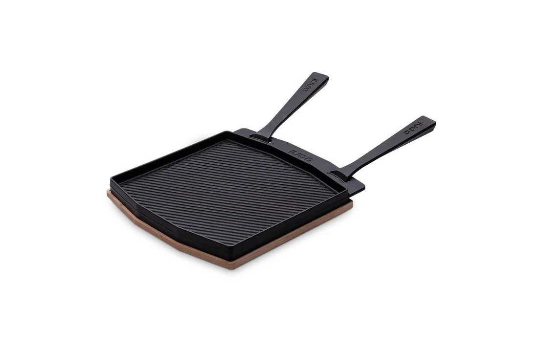Ooni Dubbelzijdige Grizzlerplaat Met Afneembare Greep En Houten Bord 4 Ooni Dubbelzijdige Grizzlerplaat Met Afneembare Greep En Houten Bord - Afbeelding 2